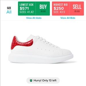 Alexander Mcqueen croc print red back